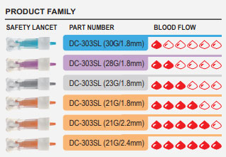 DiabeCheck Safety Blood Lancets DC- 303SL